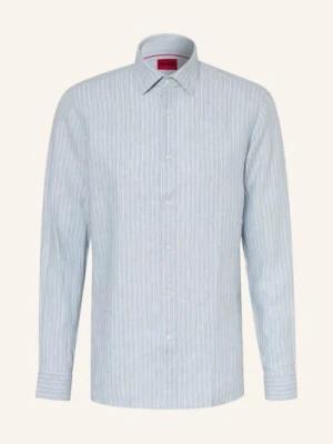 Hugo Koszula Lniana Valerio Modern Fit blau