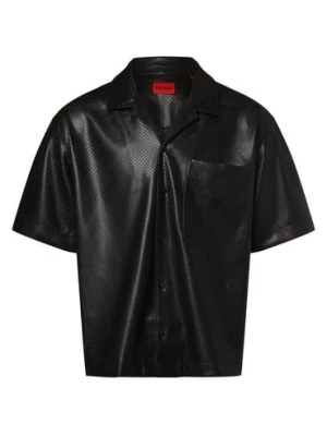 HUGO Koszula męska - Egeeno Mężczyźni Regular Fit czarny jednolity,