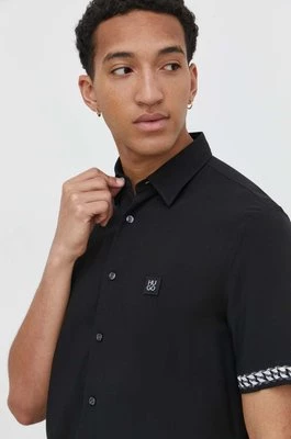 HUGO koszula męska kolor czarny regular z kołnierzykiem klasycznym 50514168