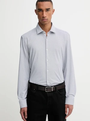 HUGO koszula Kenno męska kolor niebieski slim z kołnierzykiem klasycznym 50550524