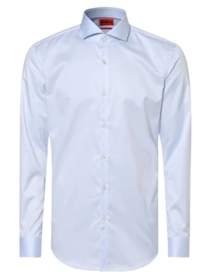 HUGO Koszula męska łatwa w prasowaniu Mężczyźni Slim Fit Bawełna niebieski jednolity,