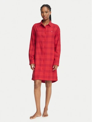 HUGO Koszula nocna Flannel Nighty 50570219 Czerwony Relaxed Fit