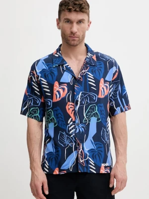 HUGO koszula plażowa męska BEACH SHIRT RELAXED niebieski