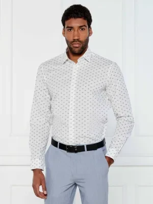 HUGO Koszula Valerio | Modern fit | z dodatkiem lnu