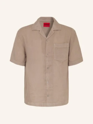 Hugo Koszula Wypoczynkowa Exolino Comfort Fit Z Lnu braun