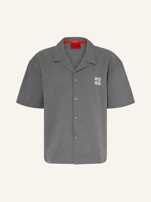 Hugo Koszula Z Klapami Chaffle Comfort Fit grau