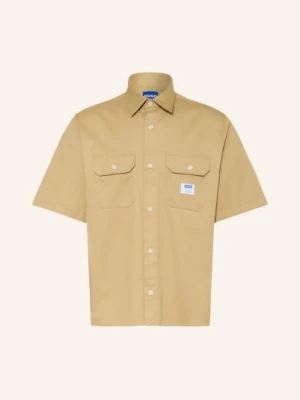 Hugo Koszula Z Krótkim Rękawem Ekyno Comfort Fit beige