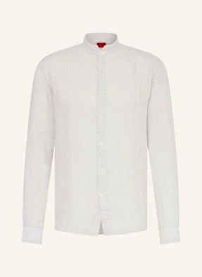 Hugo Koszula Z Lnu Elvory Slim Fit Ze Stójką weiss