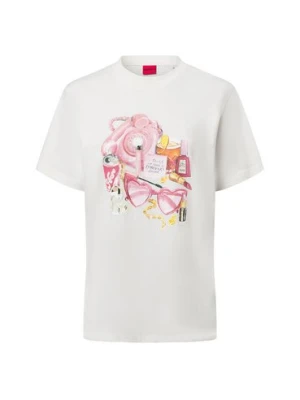 HUGO Koszulka damska - Vintage Tee_15 Kobiety Bawełna biały,
