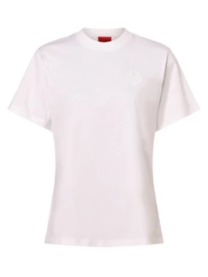 HUGO Koszulka damska - Vintage Tee_9 Kobiety Bawełna biały jednolity,
