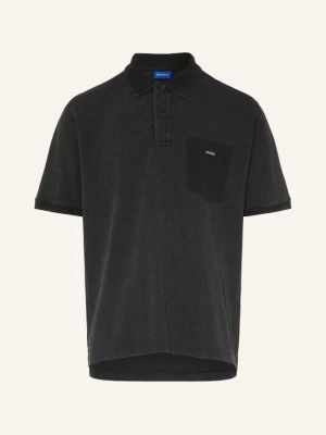 Hugo Koszulka Polo Piqué Nemin schwarz CZARNY