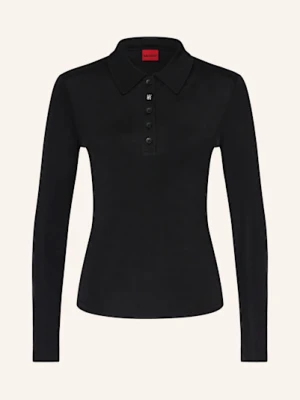 Hugo Koszulka Polo Z Dżerseju Darosevil schwarz