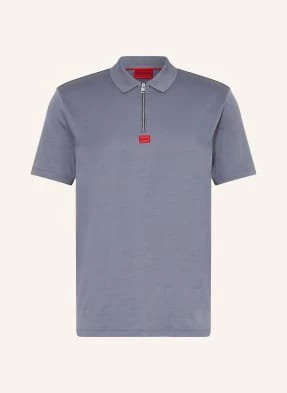 Hugo Koszulka Polo Z Dżerseju Deresom Regular Fit blau