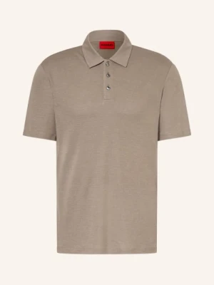 Hugo Koszulka Polo Z Dżerseju Dulinen Slim Fit Z Lnem braun