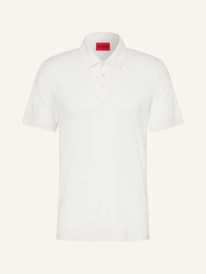 Hugo Koszulka Polo Z Dżerseju Dulinen Slim Fit Z Lnem weiss