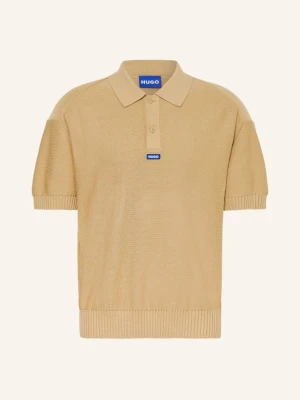 Hugo Koszulka Polo Z Dzianiny San Paisley beige