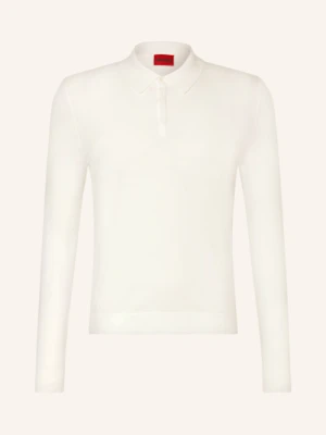 Hugo Koszulka Polo Z Dzianiny San Pippo Slim Fit weiss