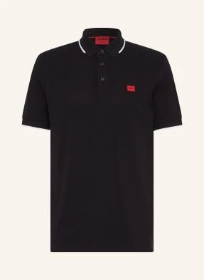 Hugo Koszulka Polo Z Piki Deresino Slim Fit schwarz