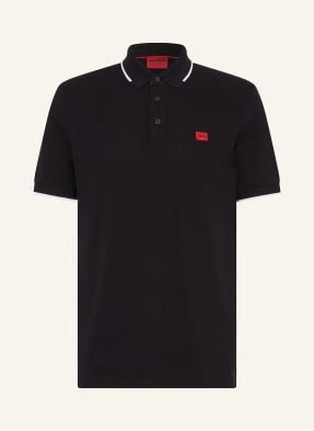 Hugo Koszulka Polo Z Piki Deresino Slim Fit schwarz