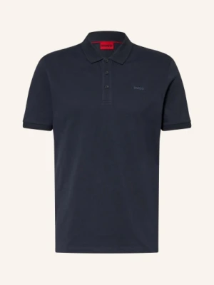 Hugo Koszulka Polo Z Piki Donos Regular Fit blau GRANATOWY