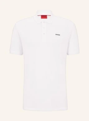 Hugo Koszulka Polo Z Piki Donos Regular Fit weiss