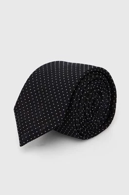 HUGO krawat jedwabny kolor czarny 50494297
