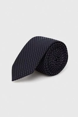 HUGO krawat jedwabny kolor granatowy 50494297