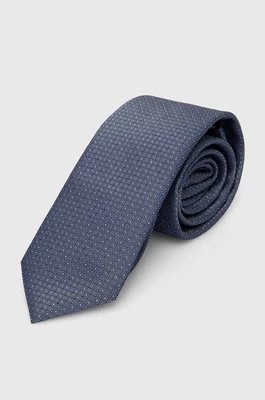 HUGO krawat jedwabny kolor niebieski 50514589