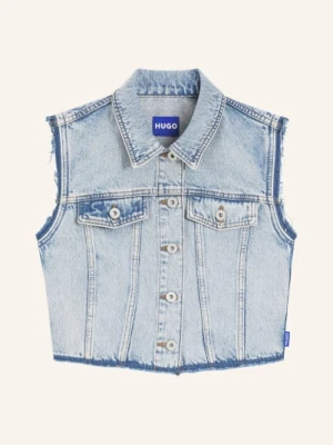 Hugo Krótka Kamizelka Jeansowa Garis blau