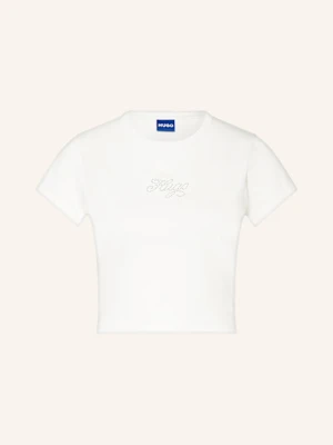 Hugo Krótka Koszulka Dome Z Ozdobnymi Kamykami weiss
