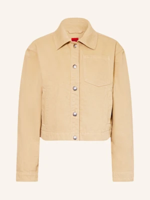 Hugo Krótka Kurtka Jeansowa Aclisa beige