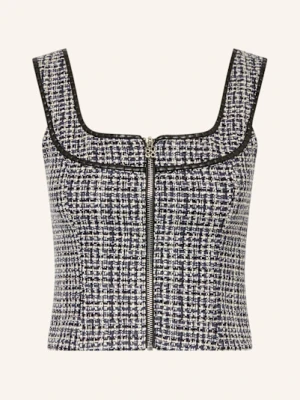 Hugo Krótki Top Cusene Z Tweedu blau