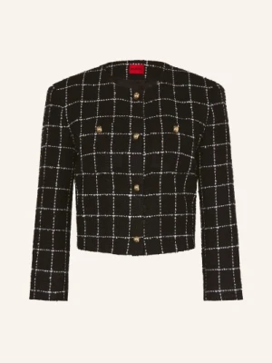 Hugo Kurtka Adini Z Bouclé Z Rękawami 3/4 schwarz