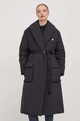 HUGO kurtka damska kolor czarny przejściowa oversize