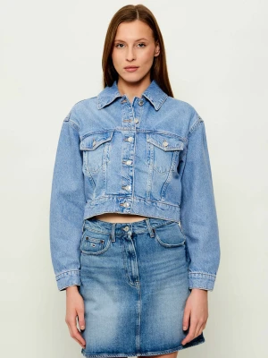 HUGO Kurtka jeansowa Galatea | Cropped Fit niebieski