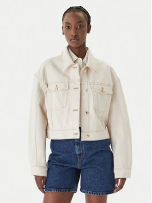 HUGO Kurtka jeansowa Gisolia 50559618 Écru Relaxed Fit