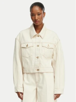 HUGO Kurtka jeansowa Gisolia 50559618 Écru Relaxed Fit