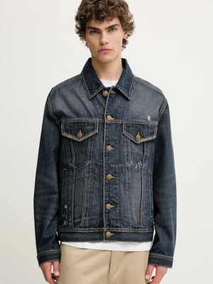 HUGO kurtka jeansowa kolor granatowy przejściowa oversize 50542904