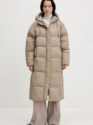 HUGO kurtka puchowa kolor beżowy zimowa oversize 50546355