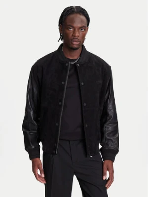 HUGO Kurtka skórzana Laxe 50541881 Czarny Regular Fit