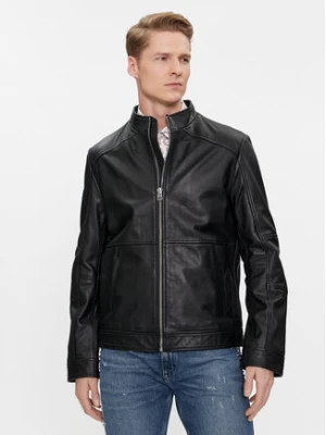Hugo Kurtka skórzana Lokis2 50513322 Czarny Slim Fit