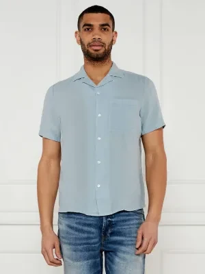 HUGO Lniana koszula Ellino | Straight fit