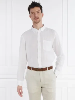 HUGO Lniana koszula Ermann | Straight fit