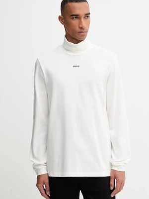 HUGO longsleeve bawełniany Daporollo biały