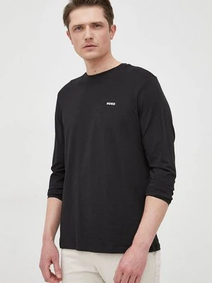 HUGO longsleeve bawełniany kolor czarny 50466159