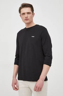 HUGO longsleeve bawełniany kolor czarny 50466159