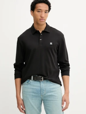 HUGO longsleeve bawełniany kolor czarny gładki 50542578