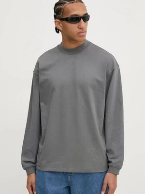 HUGO longsleeve bawełniany kolor szary gładki 50511029