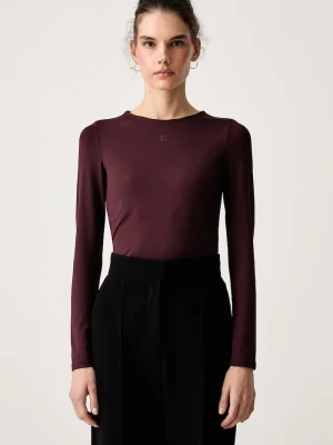HUGO longsleeve damski Dasiia brązowy