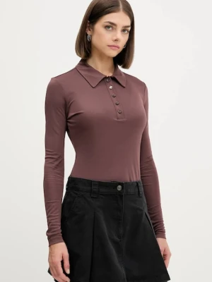 HUGO longsleeve kolor brązowy 50543100